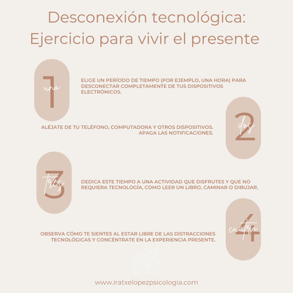 Desconexión tecnológica Ejercicio para vivir el presente