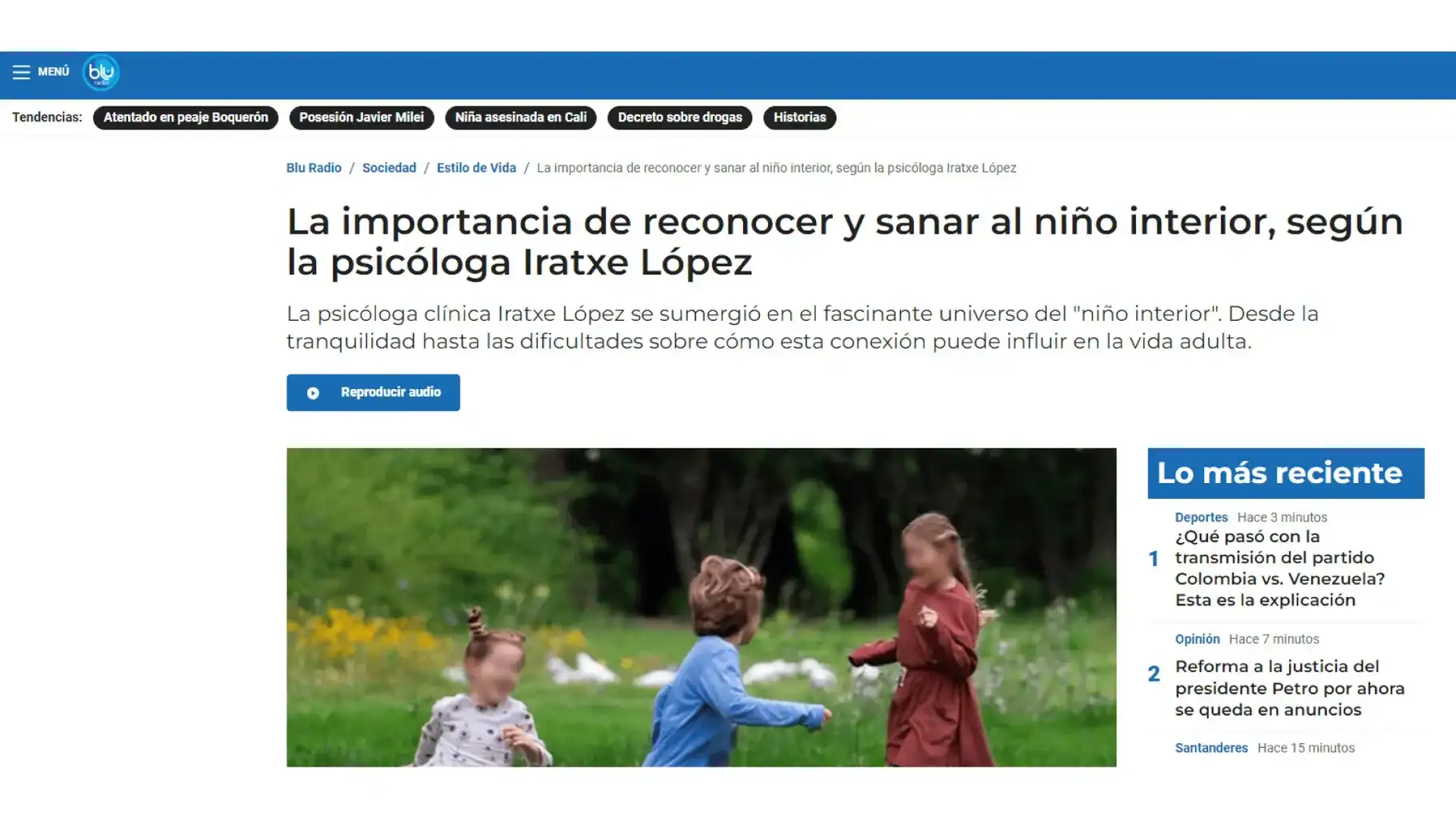 entrevista Iratxe López Fuentes Blue Radio Colombia