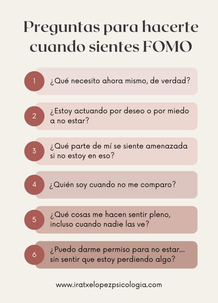 FOMO preguntas para hacerte