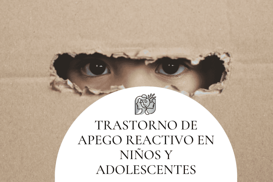 Una persona que ha roto una caja de cartón y a la que se le ven los ojos para escenificar el apego reactivo.