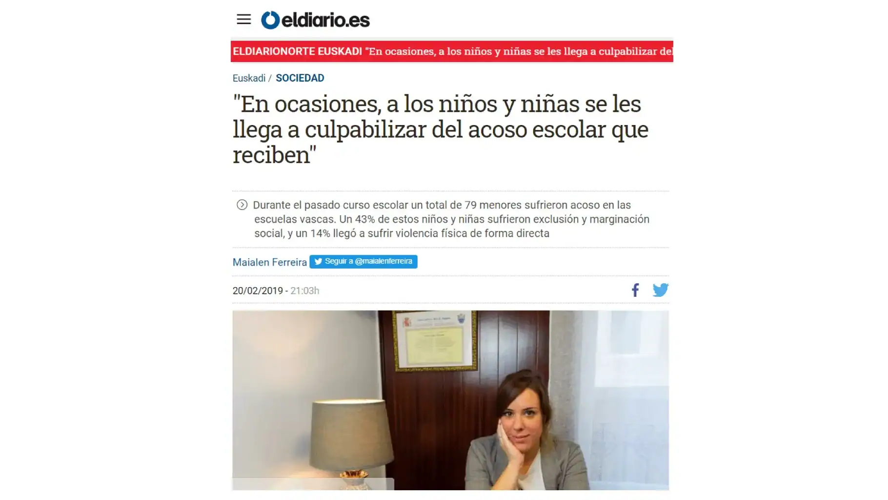 Intervención de la psicóloga Iratxe López Fuentes en Radio Euskadi