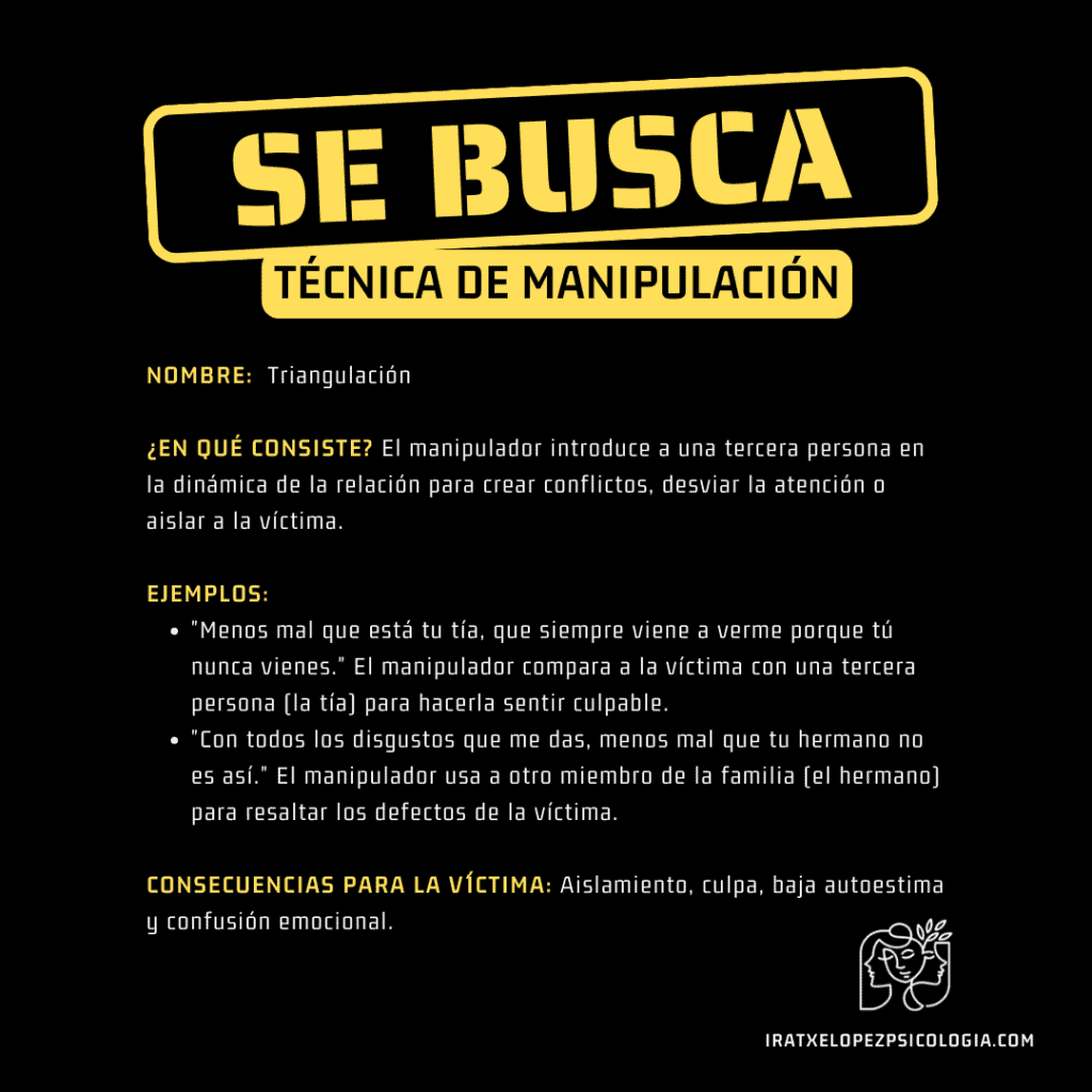 triangulación técnica de manipulación